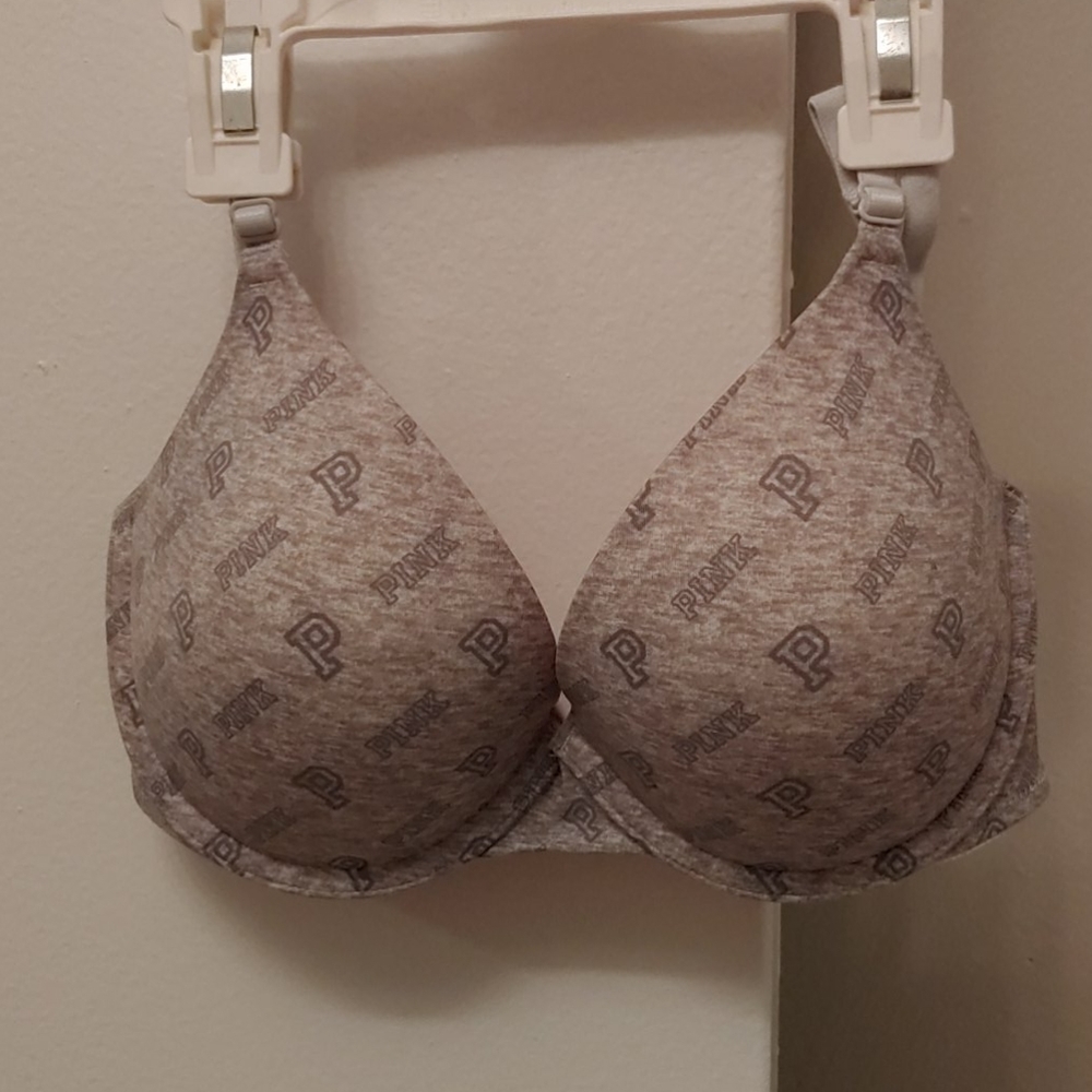 *SOLD* PINK Grey Super Push-Up Bra
